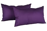 DiseLio - Fundas Cojines 30x50 Color Liso Violeta UVA - Juego 2 Fundas Cojín Sofá y Cama Almohadones Decorativos Tejido Fuerte Resistente Algodón y Poliéster Cremallera Oculta (30x50 Violeta)