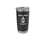 Baileys Harbor Wisconsin Ship Anchor Vaso térmico de acero inoxidable de doble pared