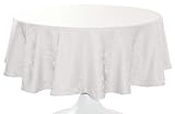 CALITEX Mantel damassee Ombra Blanco Oval 180 x 240