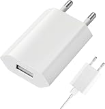 1 Piezas Cargador USB de Pared 5V 1A, Enchufe USB Adaptador Pared Universal Corriente, para teléfono, iWatch, cámaras, tabletas, MP3, eBook, iPad, iPod, Android, Xiaomi, Samsung, Huawei, LG, tabletas