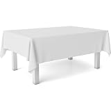 ECOMMERC3 Mantel Hule Antimanchas Mesa Rectangular 300x140 cm Blanco