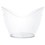 Cubitera Transparente de 4L con Asas - Hielera para Botellas de Vino y Cava