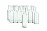 Taninea Botellas Cristal Vacías para Vino 750 ml Blanca/Transparente – Pack 24 – Tipo Bordelesa – Reutilizables para Vino Casero, Licores, Aceites y Vinagres