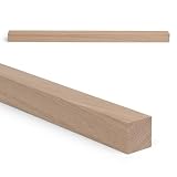 Woodsellers Roble a medida 25 x 25 mm [350 – 1000 mm de longitud a elegir] – Listón de madera maciza (cepillada y en ángulo recto) – Secado técnico y natural (natural, 25 x 25 x 650 mm)