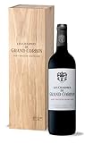 Pack Regalo Caja Madera Les Charmes de Grand Corbin DOP Saint Emilion Grand Cru - Vino Tinto 75cl - Segundo vino Château Grand Corbin
