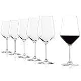 Copas para vino tinto Revolution de Stölzle Lausitz, de 490 ml, juego de 6, de diseño específico