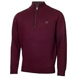 Calvin Klein Hombre suéter Grueso Forrado a Prueba - Borgoña Francesa - L