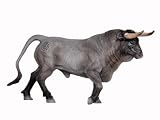 Deqube - Toro Bravo Cárdeno Trotando - Figura Coleccionable Pintada a Mano - Tamaño 15x8x4 cm - Modelo (90110002)