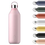 Chilly's Bottle Serie 2 - Botellas térmicas de Acero Inoxidable con gollete Suave y asa - Blush Pink, 1000ml