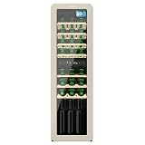 Cecotec Vinoteca 30 Botellas Retro Bolero Grandsommelier Origin Duo 30 Hit Beige. Acabado En Negro Con 2 Zonas De Temp. (5-12ºC, 12-20ºC), Control Led, NoFrost, Estantes Madera, Luz Interior