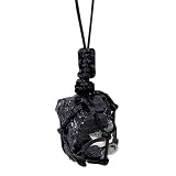 Genérico Collar De – Pro | Colgante De Azabache – Collar De Para Mujer | Colgante De Piedra De Azabache Natural Con Cuerda Trenzada Joyería Portátil Para La Vida Diaria, Citas Y | 2026 Pr
