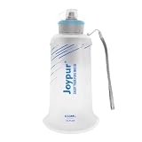 joypur Botella Plegable con Filtro de 0.01µm, Filtro de Agua Portátil de 5000 Litros para Acampar y Senderismo, Purificador Personal de 1Ultraligero para Mochila y Viajes (Blanco)