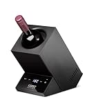 CASO WineCase One Black - Enfriador de vino para una botella, rango de temperatura de 5 – 18 °C, para botellas de hasta 9 cm de diámetro, control táctil, carcasa de acero inoxidable, negro