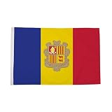 The Flag Company Andorra Bandera, Unisex, Multicolor, L