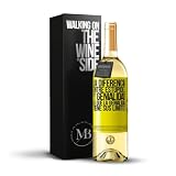 «La diferencia entre estupidez y genialidad es que la genialidad tiene sus límites» Mensaje en una Botella. Vino Blanco Premium Verdejo Joven + Gift Box. Etiqueta Amarilla PERSONALIZABLE
