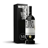 «Mi sueño más grande es… ¡el que me da después de comer!» Mensaje en una Botella. Vino Tinto Premium Reserva 12 Meses MBS Martín Berasategui System + Gift Box. Etiqueta Blanca PERSONALIZABLE