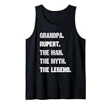 Hombre Regalos personalizados para abuelo Rupert Man Myth Legend Grandpa Camiseta sin Mangas