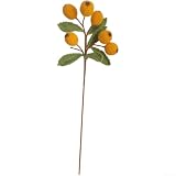 FUBESK Flores de níspero de lana naranja, hechas a mano, 16 cm de ancho
