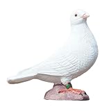 Feezroun Estatua de Paloma Blanca, Escala 1:1, Detalle Realista de Resina