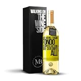 «Que hayas tocado fondo no significa que tengas que quedarte allí» Mensaje en una Botella. Vino Blanco Premium Verdejo Joven + Gift Box. Etiqueta Amarilla PERSONALIZABLE