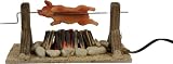 FADEDA Cochinillo asado, cerdo, cerdo en fogata, LED/altura: 14 cm/pintado a mano/detallado figuras de belén - Navidad decoración de mesa cuna accesorios
