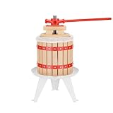 WilTec Prensa en Madera para Frutas, Mosto, Vino, Manzanas con Capacidad de 12 litros con Bolsa para Pulpa