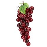 HERCHR Artificial racimo de UVA 6.7 Pulgadas, Realista Falsa Fruta racimos para la decoración del hogar, Espuma púrpura de simulación de plástico Uvas para la Boda favores Vino de la Pantalla de la