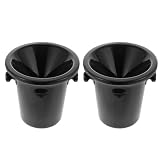 ABOOFAN Cubos para Volcar Vino Negros de Plástico PP Doble Asa y Forma Redonda para Cata de Vino y Cubo de Hielo en Fiestas y Bodegas, Paquete de 2 Unidades