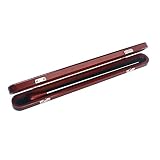 Alnicov Caja de madera roja del bastón de la música del conductor de madera con las piezas musicales hechas a mano del bastón