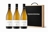 Via Edetana Garnatxa Blanca – Pack 3 Botellas de Vino Blanco D.O. Terra Alta + Caja de Madera MySecretWine – Selección de Viñedos Viejos – Pack Regalo