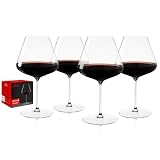 Spiegelau Definition - Copas de vino de color burdeos, grandes copas de vino tinto transparente para Pinot Noir, cristalería elegante, regalos de boda, regalos de cumpleaños para mujeres y hombres
