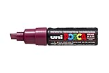 Posca PC-8K Broad Chisel Tip Red Wine | Rotulador con tinta pigmentada al agua, alto poder de cobertura, apto para casi todas las superficies, punta recambiable