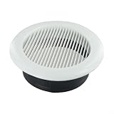 Rejilla circular de ventilación interior para salida de ventilación, tapa de tubo de conducto, adecuada para baño, cocina, oficina con panel desmontable (200 mm)
