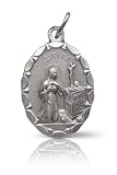 I G J MEDALLA OVALADA DE SANTA RITA DE CASIA - PATRONA DE LOS CASOS IMPOSIBLES - 100% MADE IN ITALY