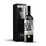 «El otro pecado de Eva» Mensaje en una Botella. Vino Tinto Premium Reserva 12 Meses + Gift Box. Etiqueta Blanca PERSONALIZABLE