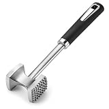 HingtTraum Mazo para Carne 27 cm de Acero Inoxidable, Doble Cara | Martillo ablandador de carne de doble cara para bistec, pollo, cerdo, chuletas y escalopes, resistente y fácil de limpiar.