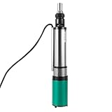 Bomba de inmersión de pozo 24 V 320 W, bomba de elevación de acero inoxidable 3000 L/h, altura 25 m, cable 16 m, motor de cobre puro 4500 rpm, bomba de agua sumergible para jardín, riego, cuenca y