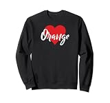 J'aime Orange France Femmes Coeur Sudadera