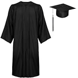 AUYAO Toga Graduación Adulto, Set Birrete Toga, Unisex M