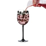 Vitsrisea vidrios pintados cuatro estaciones, vidrios pintados con cristalería artesanal pintada con vidrio pintado a mano, cristalería para vino, vino, vino, cócteles