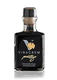 Andrea Milano, Modena IGP Vinagrum Prestige, vinagre balsámico envejecido mucho tiempo en barricas de madera de primera calidad, ideal para quesos frescos y helados, producto de Italia, 250 ml