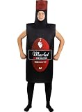 Funidelia Disfraz de Botella de Vino para hombre y mujer, Talla única Bebida, Alcohol - Traje para adultos para fiestas, Carnaval y Halloween