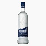 ERISTOFF Premium Triple Distilled Vodka, filtrado con carbón, 37,5 %, 70 cl | Vodka suave y puro para cócteles, destilado de gran pureza, ideal para celebraciones, 700 ml