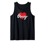 J'aime Orange France Femmes Coeur Camiseta sin Mangas