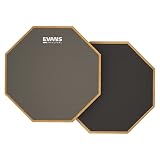Evans RealFeel Almohadilla de Práctica Reversible, 12 Pulgadas (305 mm) - Pad Bateria Practica Drum Pad