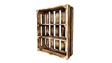 Nuevas cajas de frutas con tabla central, cajas de madera, cajas de vino, cajas de manzana, estantería, cajonera flameada, 50 x 40 x 16 cm