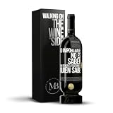 «Lo importante no es saber sino tener el teléfono de QUIEN sabe» Mensaje en una Botella. Vino Tinto Premium Reserva 12 Meses MBS Martín Berasategui System + Gift Box. Etiqueta Negra PERSONALIZABLE