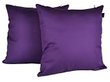 DiseLio - Fundas Cojines 40x40 Color Liso Violeta UVA - Juego 2 Fundas Cojín Sofá y Cama Almohadones Decorativos Tejido Fuerte Resistente Algodón y Poliéster Cremallera Oculta (40x40 Violeta)