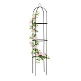 De Metal Jardín Obelisco Escalada Planta 1.9m Flores Marco Acero Wgo Espaldera Vides Decoración Floral Verde Ejército Yarda Redondo Resistente a la Intemperie Metal Nuevo