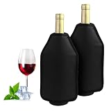 2 Piezas Enfriadora de Botella de Vino, Enfriador Rápido para Vino Cubierta Refrigeradora Wine Cooler de Gel Refrigerador Bolsa Enfriador para Vino Espumoso Champán Cerveza